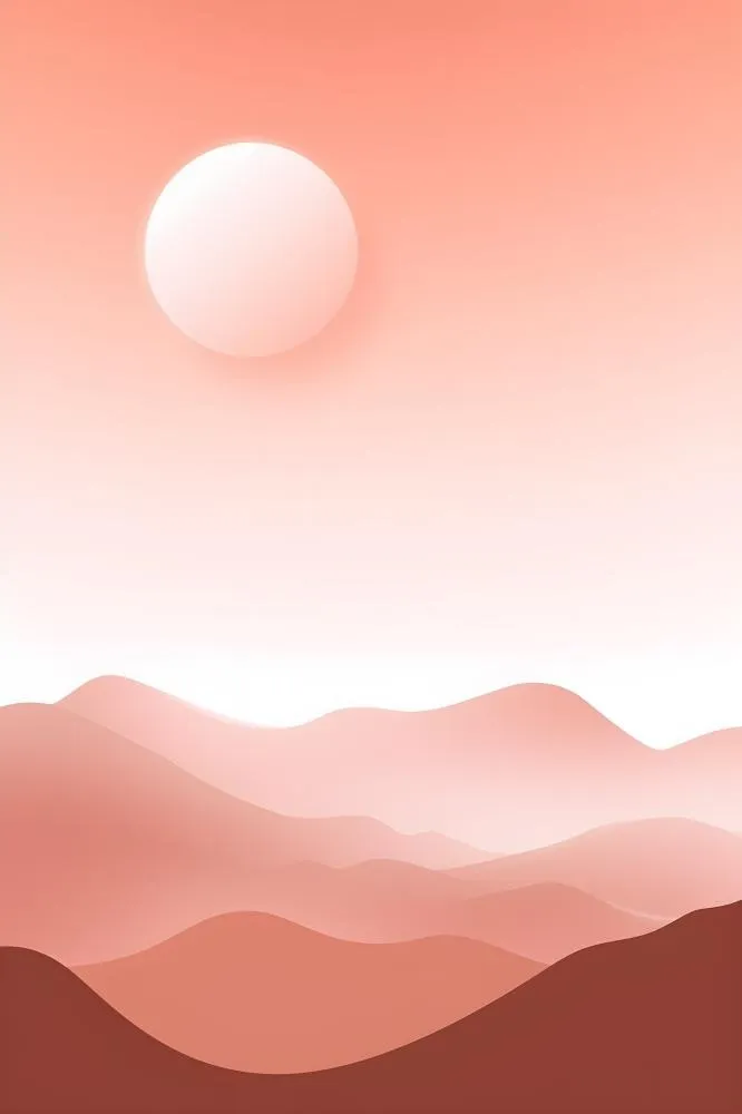 简约扁平意境山脉背景(2400x3600)