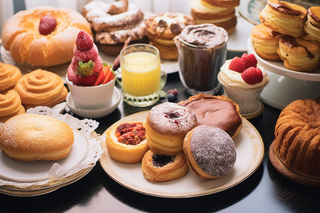 下午茶甜点蛋糕面包摄影图