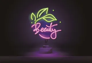 简约霓虹灯模板