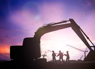 建筑工人剪影高清素材