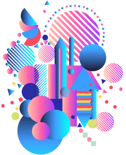 矢量渐变装饰几何元素图形