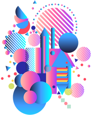 矢量渐变装饰几何元素图形