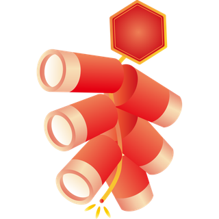 节日鞭炮简笔画元素