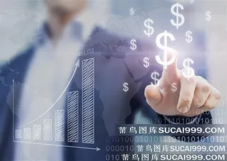 点击触控信息图表的商务人士高清图