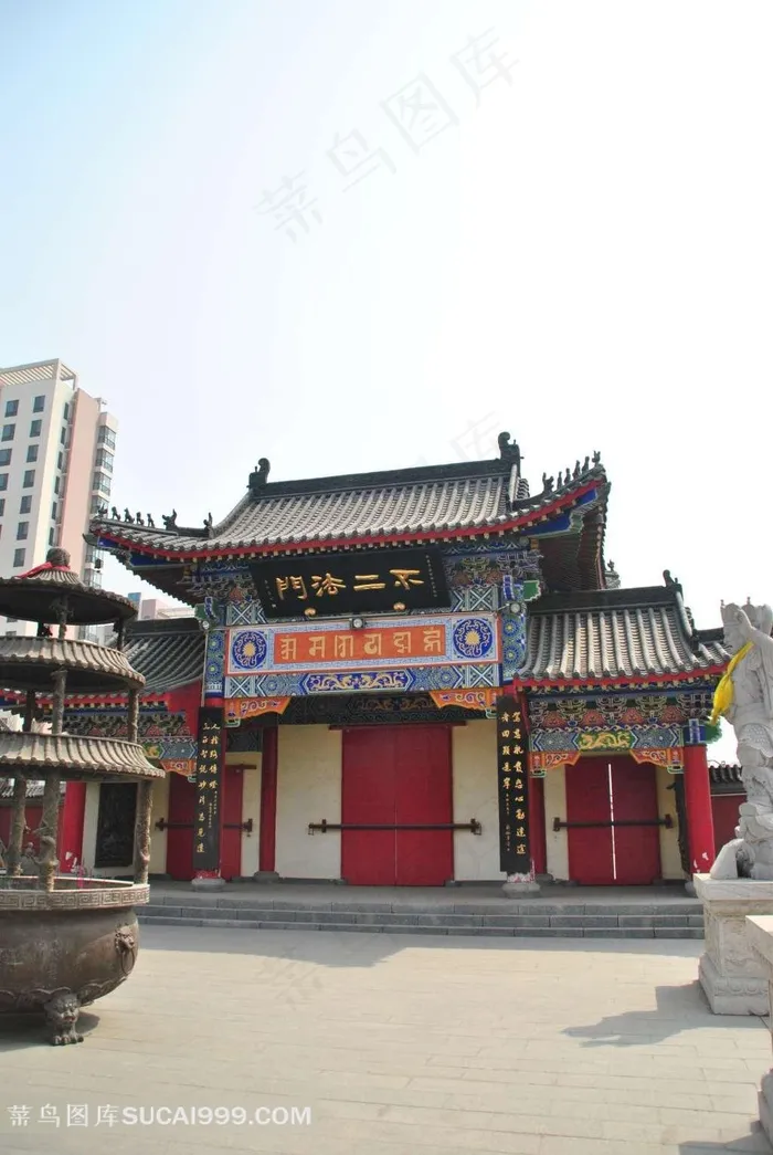 天津药王庙内景照片-香炉