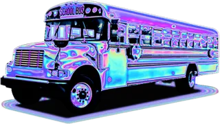 炫彩公交车卡通简笔