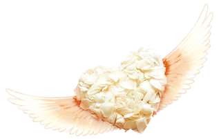 白色爱心飞舞情人节