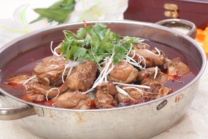 兔肉锅摄影 