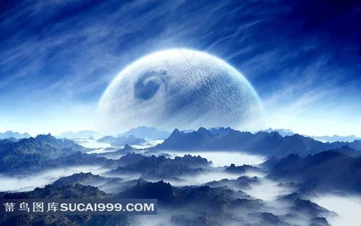 蓝色唯美星空背景