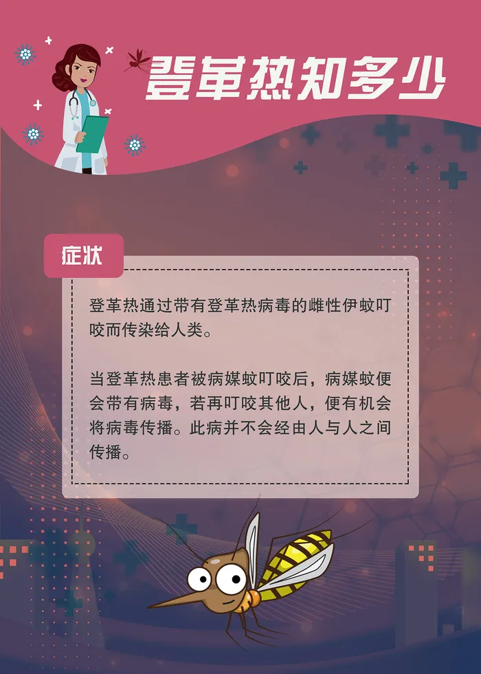 登革热知多少医疗卫生海报psd模版下载