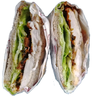 牛油果三明治鸡排生菜酸奶黑麦吐司肉夹馍免抠实物实拍摄影元素素材