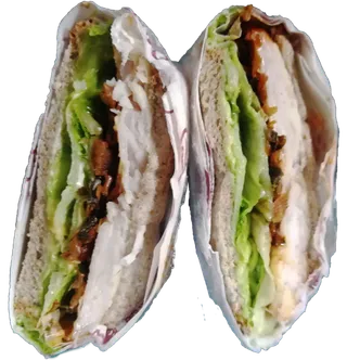 牛油果三明治鸡排生菜酸奶黑麦吐司肉夹馍免抠实物实拍摄影元素素材