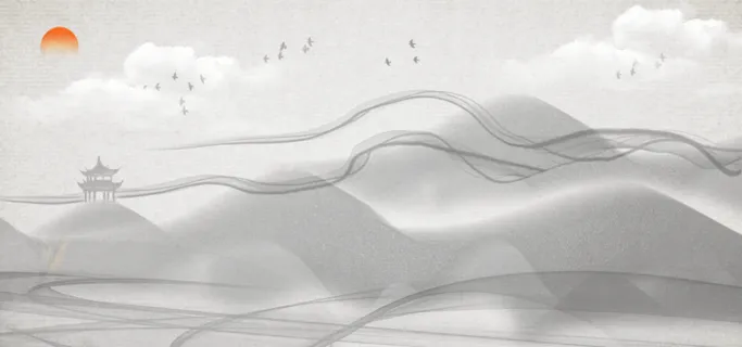 中国风古典中式水墨山水