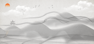 中国风古典中式水墨山水