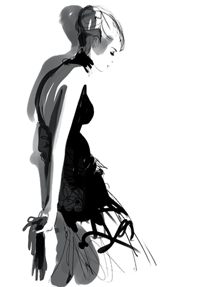 时尚美女简笔