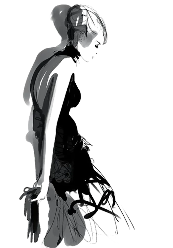 时尚美女简笔