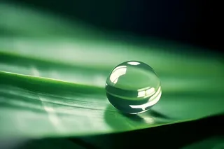 树叶露珠水滴抓拍摄影图