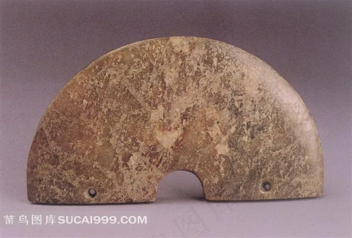 古代半圆玉石高清素材