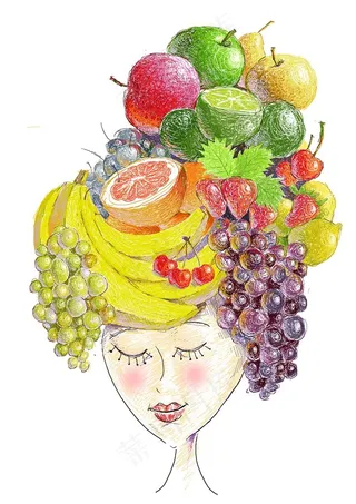 果蔬美女素材