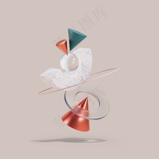 作品集封面装饰3D抽象素材