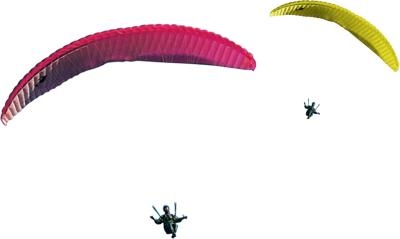 降落伞 PNG免抠(400x239)