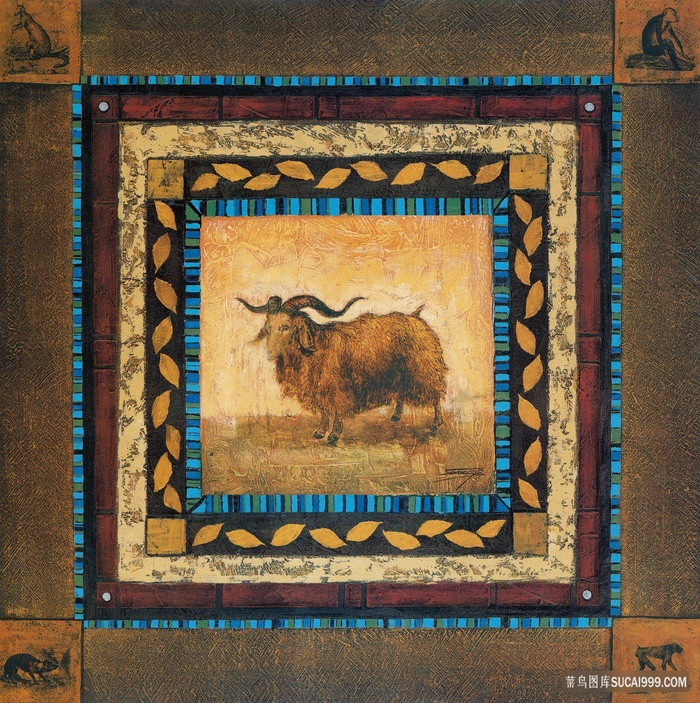 唯美山羊艺术挂画