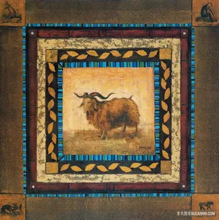 唯美山羊艺术挂画