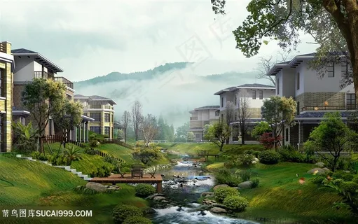 园林景观小区建筑美景