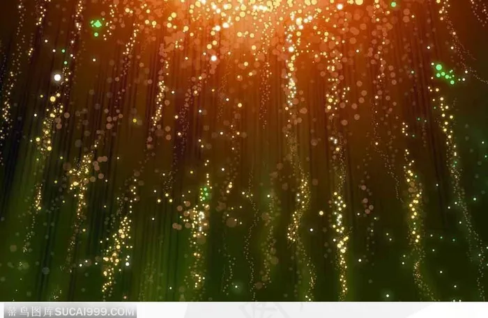 国庆烟花-橘色金色烟花礼花