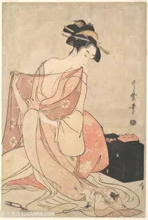 喜多川歌磨唯美日式美女艺术挂画 喜多川歌磨唯美日式美女艺术挂画