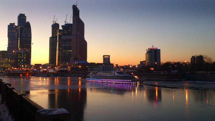 高清唯美城市夜景江边夜景