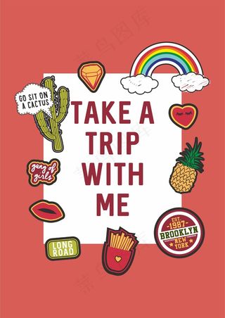 彩虹食物水果 菠萝仙人掌 薯条嘴唇