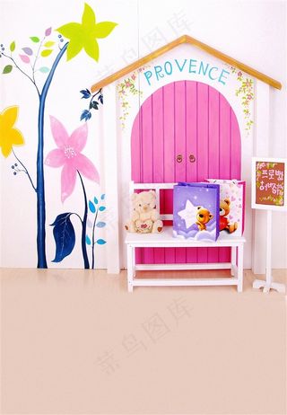 儿童小熊影楼背景大图下载