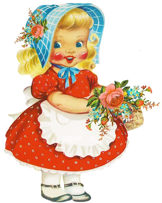 古典小女孩素材卡通简笔