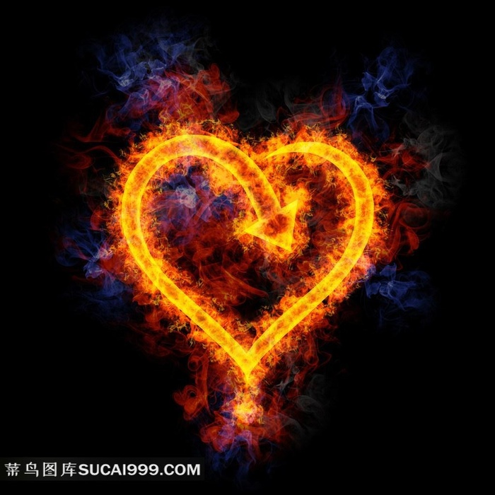 火焰心形图片