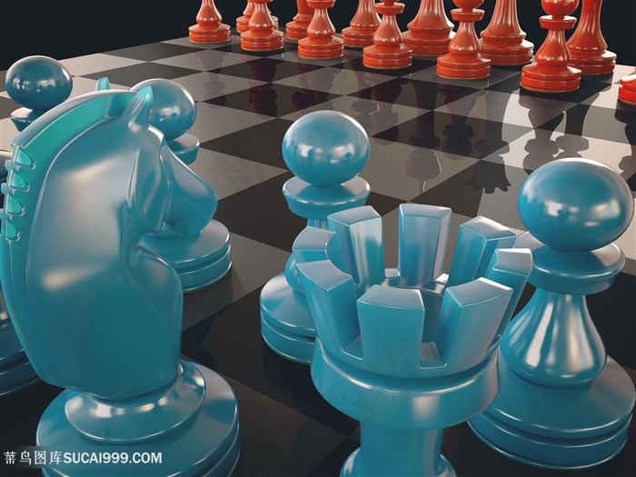 立体质感国际象棋高清图片