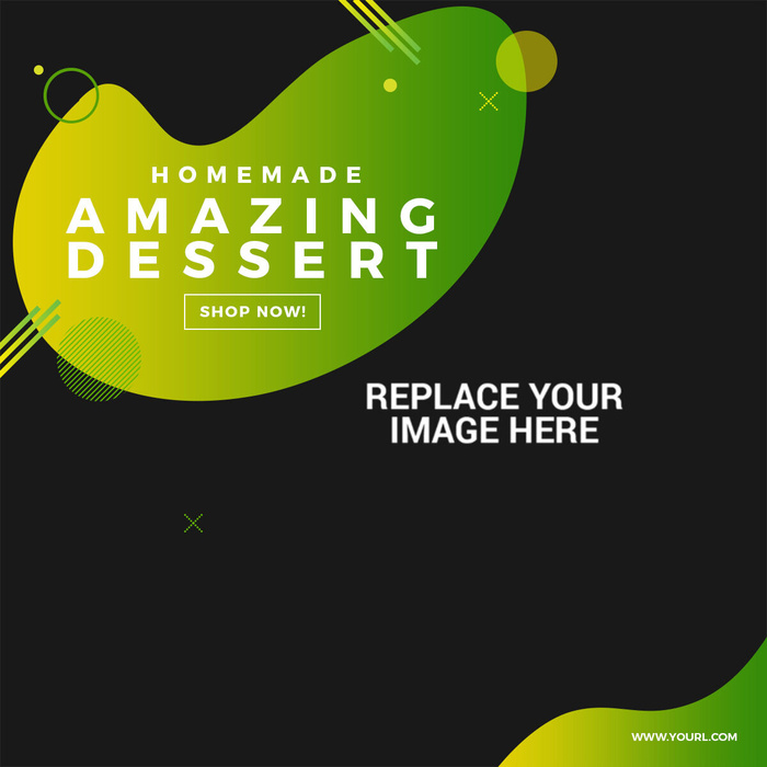 广告销售黑绿横幅素材