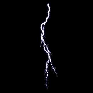 发着光的白闪电