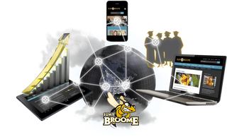 云端互联智能设备卡通科技kv主视觉素材