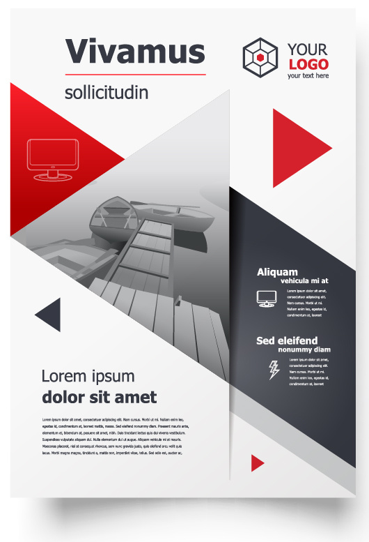 包装宣传册设计模板传单页抽象商务宣传册A4模板创意封面趋势宣传