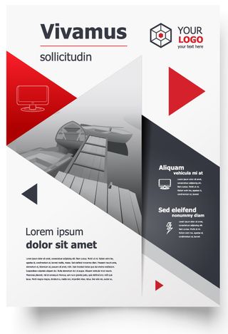 包装宣传册设计模板传单页抽象商务宣传册A4模板创意封面趋势宣传