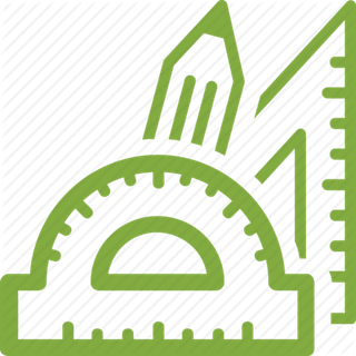 尺子线条绿色卡通素材少儿兴趣班