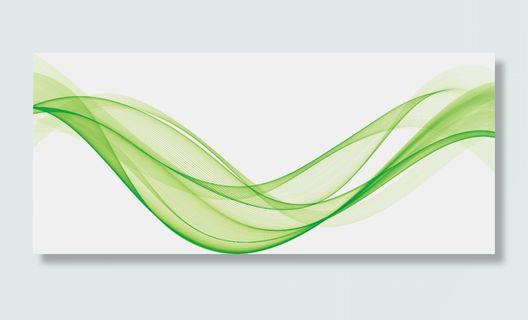 绿色波纹渐变线条科技电商免抠png