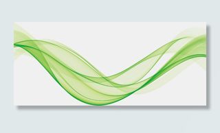 绿色波纹渐变线条科技电商免抠png