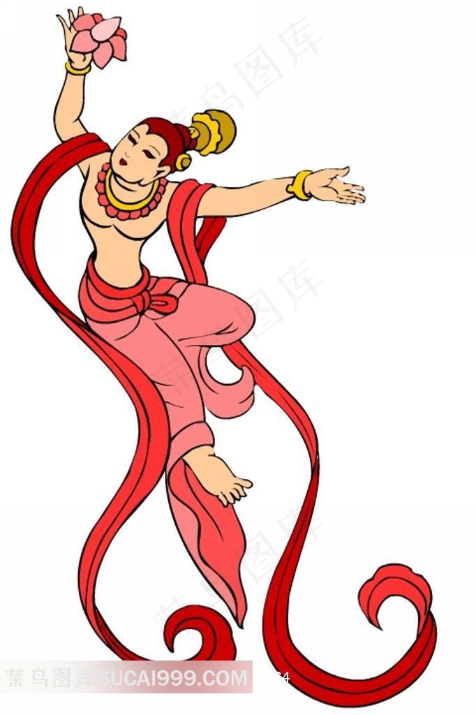 飞天插画图片素材