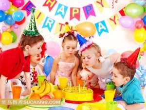 儿童生日派对摄影图片
