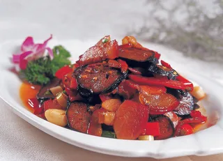 0911XC-945猪肉丸子炒腊肉