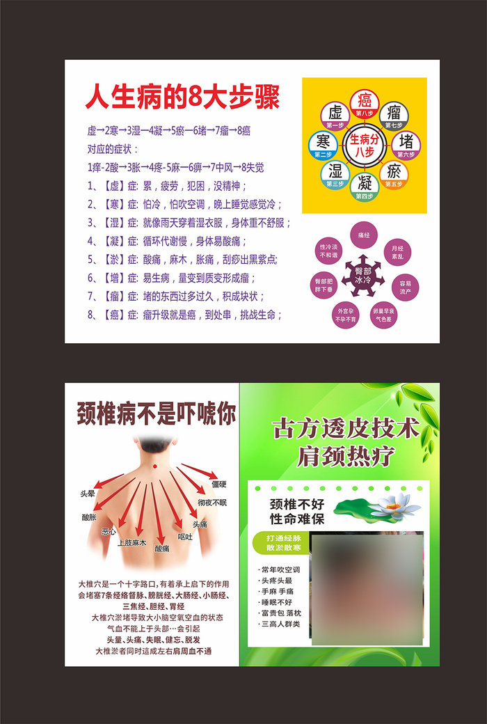人生病的8大步骤cdr矢量模版下载