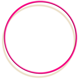 玫红色圆环装饰卡通