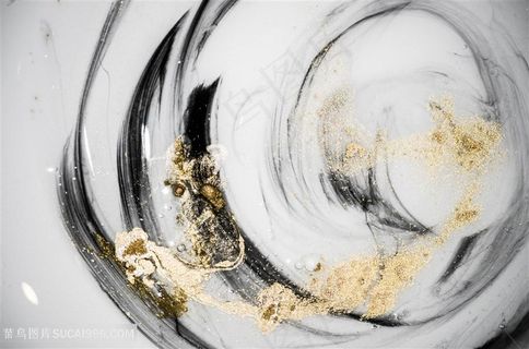 黑白水墨鎏金大理石背景底纹结婚伴手礼素材